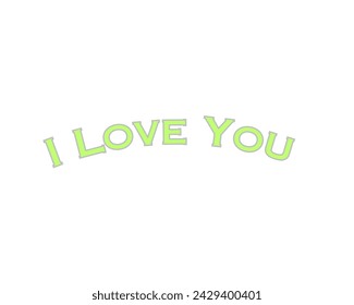 I love you vector design in white background