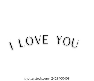 I love you vector design in white background