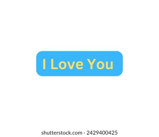 I love you vector design in white background