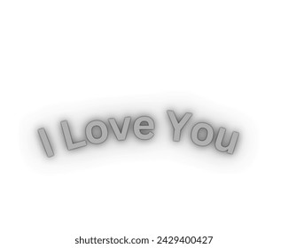 I love you vector design in white background