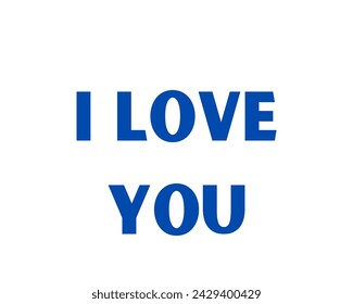 I love you vector design in white background