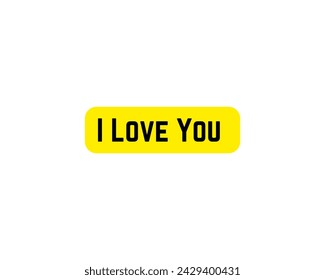 I love you vector design in white background