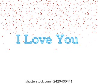 I love you vector design in white background