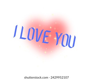 I love you vector design in white background