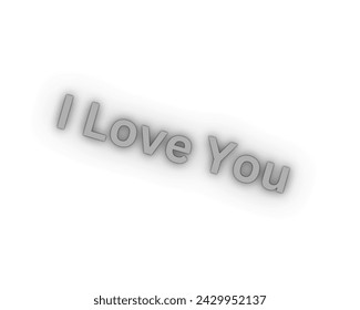 I love you vector design in white background