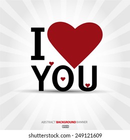 I Love You Vector EPS 10 illustration.