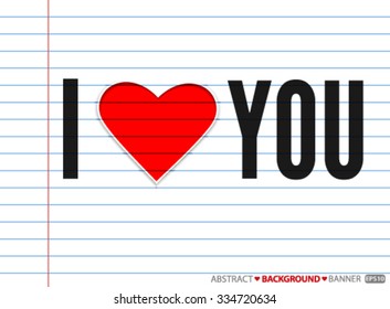 I Love You Vector EPS 10 illustration.