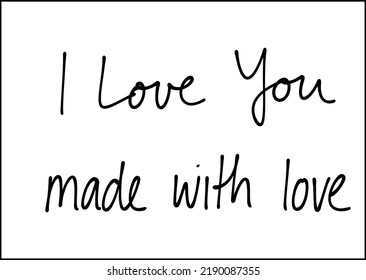 I love you, Vector fonts, Handwritten calligraphy 