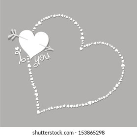 I love you. Vector illustration.