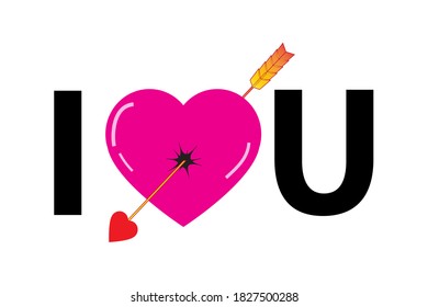 i love you vector illustration