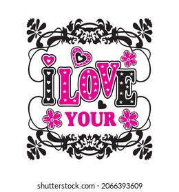 i love you vector illustration