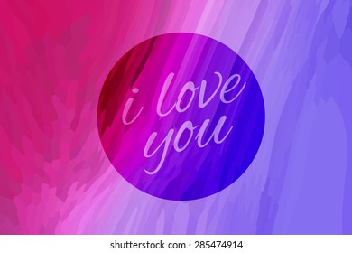 I love you. Vector illustration