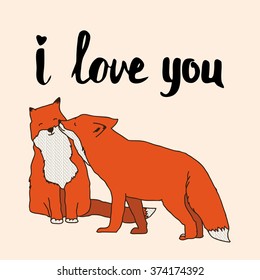 I love you vector illustration