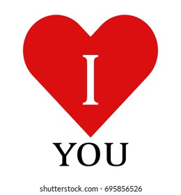 I Love You. Vector illustration
