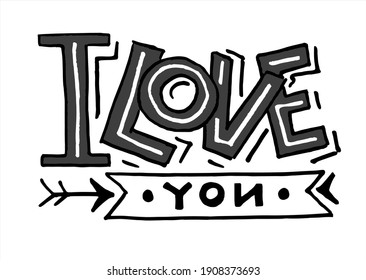 me encantan las letras de imágenes vectoriales