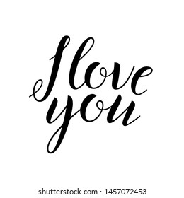 I love you. Vector lettering