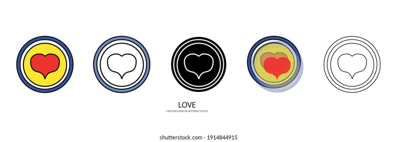 AMAR el icono de tipo de vector