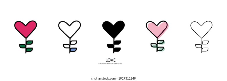 love you vector type icon
