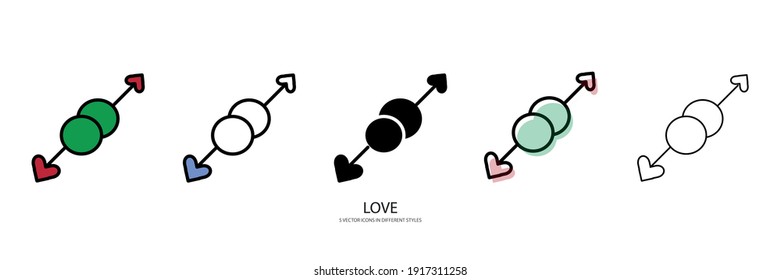 love you vector type icon