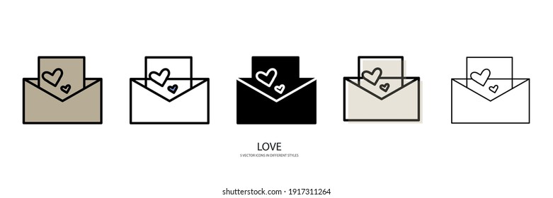 love you vector type icon