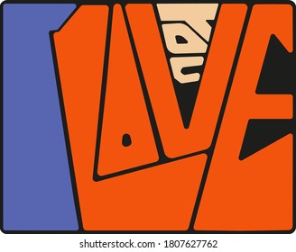 I love you. vector unique lettering for printing on different surfaces
