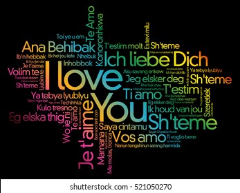 I Love You Love Word Cloud In Many Languages Gift Card Valentines Day I Love You Love Word Cloud In Many Languages Gift Card Valentines Day