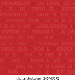 I love you - wrapping paper with a red background