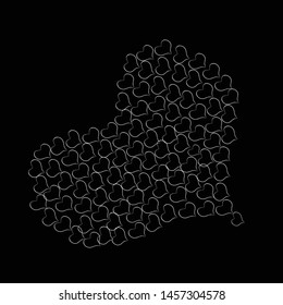I love you.Big,romantic heart made from little hearts.Lovely.Happy Valentine day.