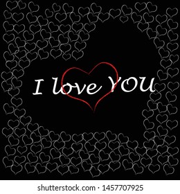 I love  you.Big,romantic heart make with love.Happy Valentine day.Lovely.