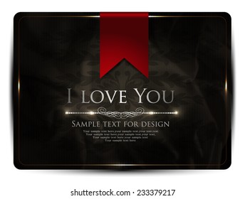 I love You-card design