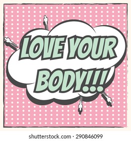 love your body, illustration in vector format