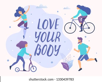 Love your body vector illustration.