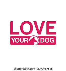 love your dog logo template