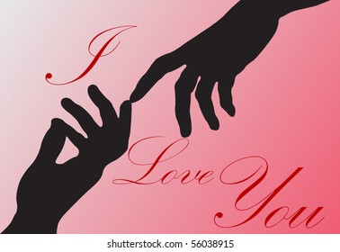 I love your with human hand