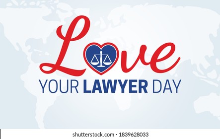 Love Your Lawyer Day Background Illustration