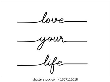 love your life thankful grateful blessed hand writting rope lettering fashion style print pattern positive motivation motivational quote social media post and stories