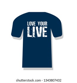 love your live - T-shirt print, graphic for t-shirt. Slogan for t-shirt, poster, banner, postcard, flyer. Elements for design.Tee Design For Printing