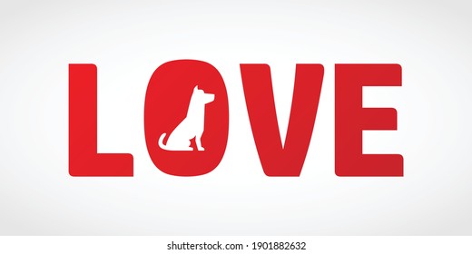 Love your pet lettering design. Love text with dog icon isolated in white. Good for sticker, campaign.