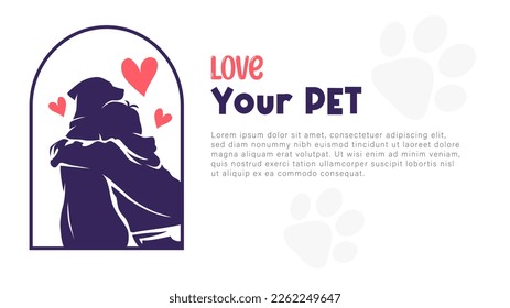love your pet vector illustration design. pet day celebration. national day. national and international events. celebration greeting