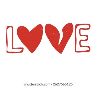 Love your self artwork for poster, sticker, apparel and others. Valentine heart graphic print design.	 Heart line drawing.