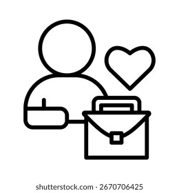 Ama tu elemento de icono de trabajo para el diseño