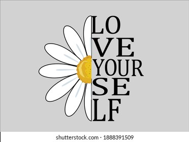 love yourself accessories, blossom, calligraphy, chamomile, clothe, daisy, decoration, decorative, design, drawing, dress, embroidery, fabric, fashion design, floral, flower, graphic, happy, heart, ho