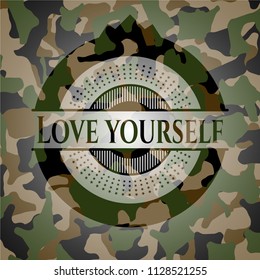 Love Yourself camouflage emblem