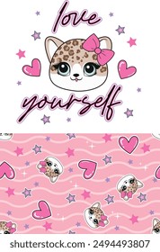 love yourself cute cat star 