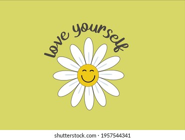 love yourself daisy spring dreamer butterflies and daisies positive quote flower design margarita 
mariposa
stationery,mug,t shirt,phone case fashion slogan  style spring summer sticker 