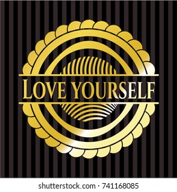 Love Yourself gold badge or emblem