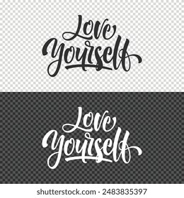 amor propio lettering elemento Clipart diseño