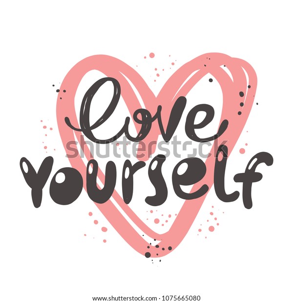 Love Yourself Logo Icon Label Your Stock Vector (royalty Free) 1075665080