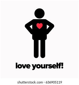 Love Yourself  Motivational Feel Good Poster