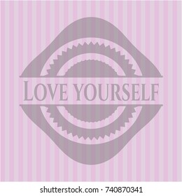 Love Yourself pink emblem